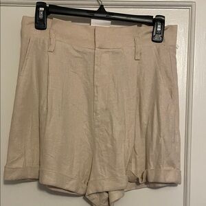 Forever 21 High Waist Cream Shorts
